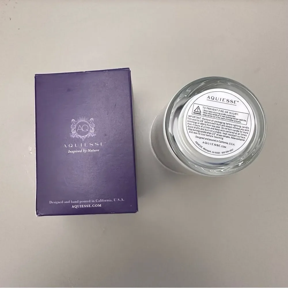NEW Aquiesse Fig & Cypress Scented Luxury Candle